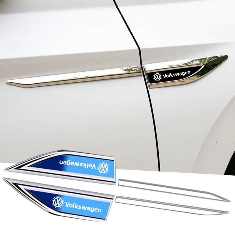

2Pcs Volkswagen Exclusive Car Fender Metal Emblem Stickers For VW GTI Polo Golf Passat Tiguan Arteon Touareg Taigo Caddy Jetta