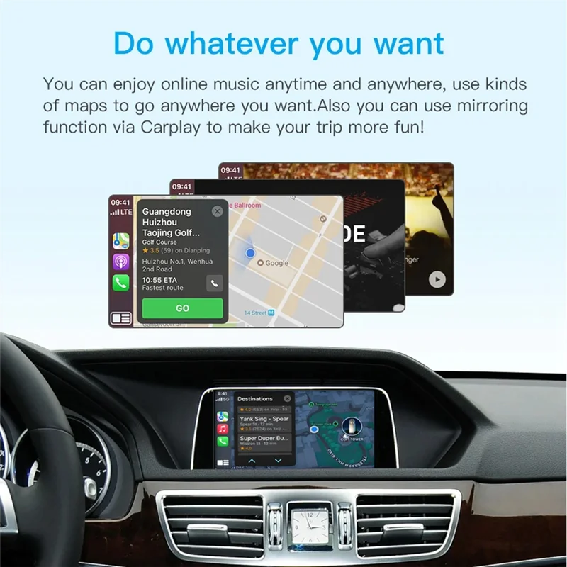 

Reliable-Wireless Carplay Android Auto For Mercedes Benz A B C E CLA GLA GLK ML Class Becker Module NTG4.5 System