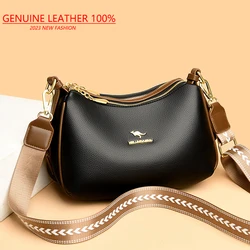 Luxe Merk Dames Schoudertas Echt Lederen Dames Crossbody Tassen Modetrend Designer Meisje Handtas Portemonnee Sac A Main