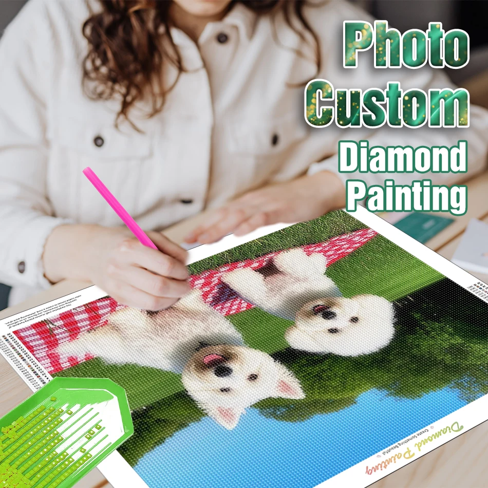 

GATYZTORY Photo Custom Diamond Painting Cross Stitch Kits Full Square Round Drill Embroidery Needle Arts Craft Diamond Mosaic