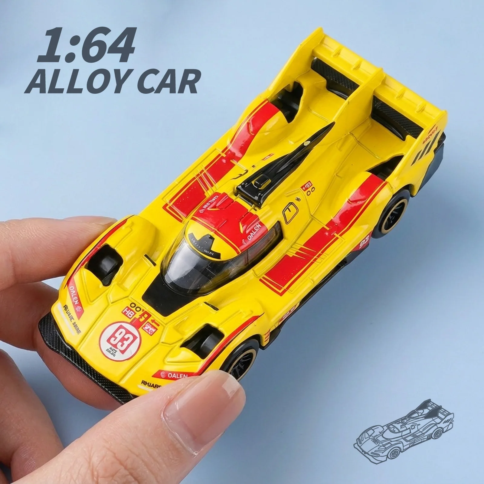 1:64 Diecast Le Mans Race Cars Set of 6, Alloy Endurance Vehicle Models, Mini Toy Cars for Kids, Assorted Colors, Collectible Gi