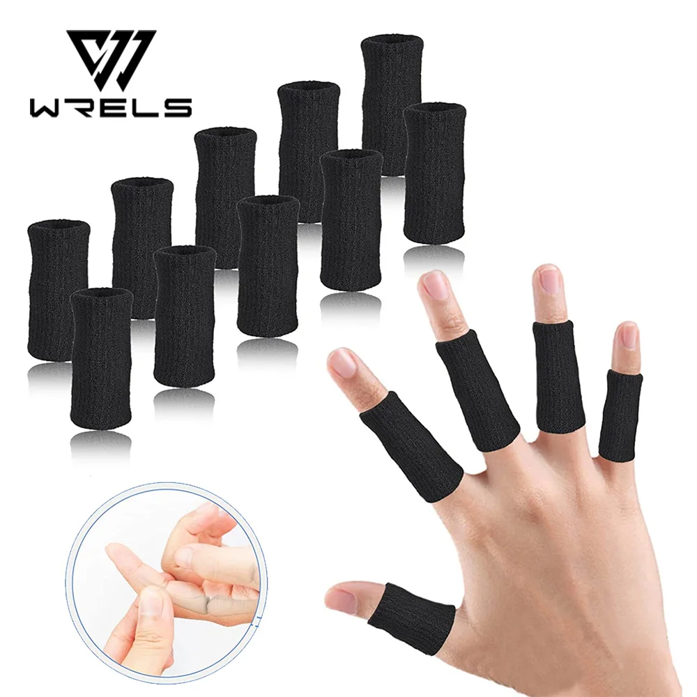 10Pcs Comfortable Finger Brace Splint Sleeve Thumb Support Protector Elastic Breathable Stabilizers for Golf