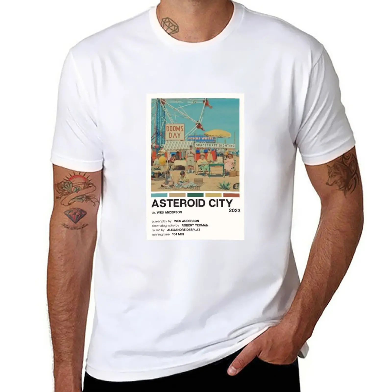 

New Asteroid City (2023) Movie Poster T-Shirt customized t shirts cute clothes black t shirts men clothings