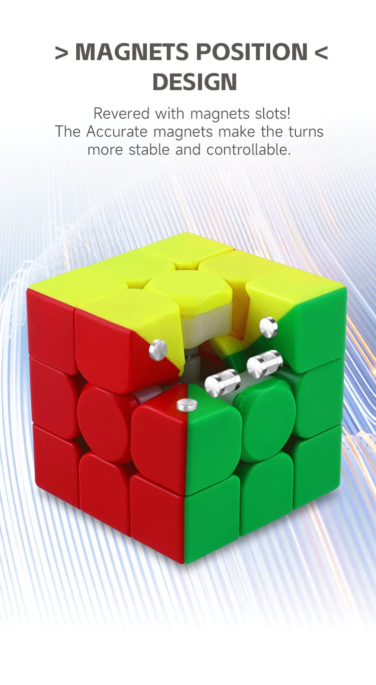 3x3x3 Magic Cube Magnetic Stress Reduction Puzzle Professional Education Smooth Speed Competition Children's Toy Gifts