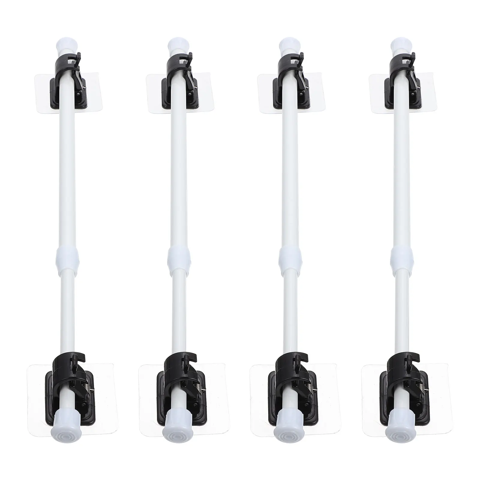 

Stainless Steel Telescopic Rod Hook Laundry Hanging Clothes Drying Bar Shower Curtain Pole Wall Mount No Drill Easy Install