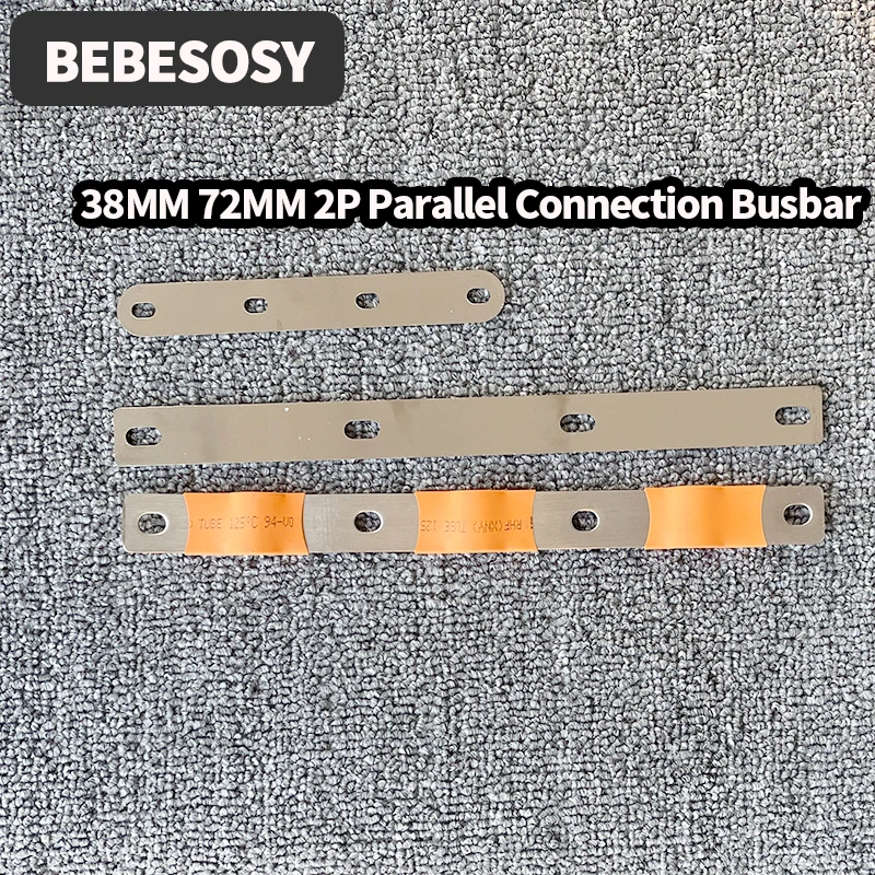 200A 300A 2P Parallel Connection Battery Busbar 38mm 72mm 74mm Hole Distance M4 M6 Hard Flexible Connector Bus Bar LiPo liFePo4