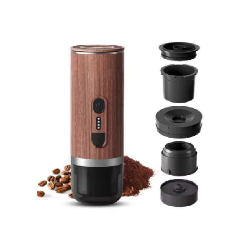 Portable Electric Espresso Coffee Machine Cordless Heating 3oz Single Serve Mini Coffee Maker 92℃ Smart Brew 20Bar Pump Pressure