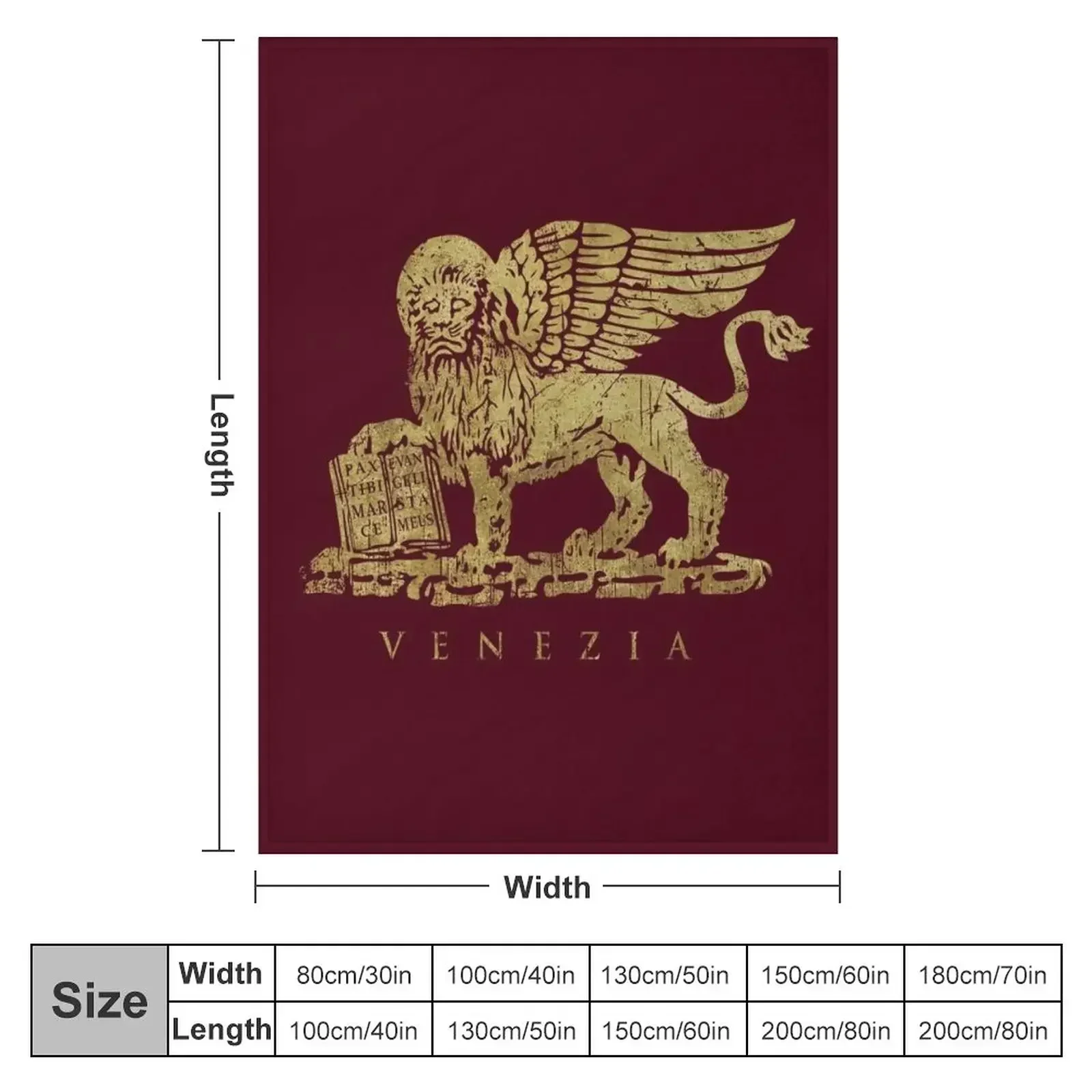 Leone di San Marco of Venezia - Vintage Gold Throw Blanket Summer Thermal For Sofa Thin Blankets