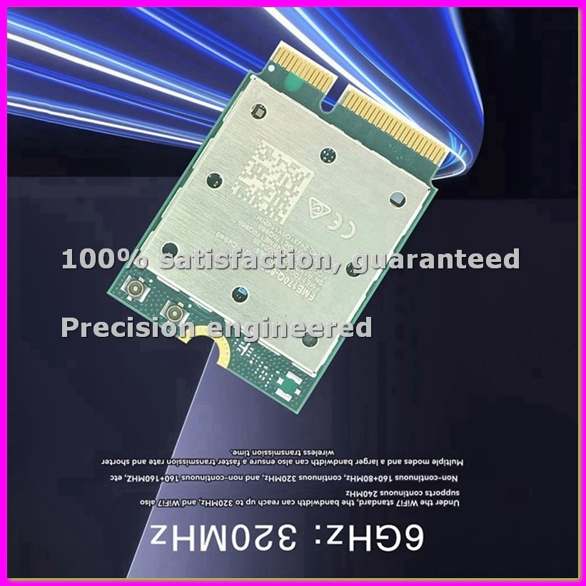 

Беспроводная Wi-Fi карта QCNCM865 WiFi7 + антенна 10 дБ, 5800 Мбит/с, 2.4G/5G/6 ГГц, Bluetooth 5.4, беспроводной Wi-Fi адаптер M.2 для Win10/11-ABVK