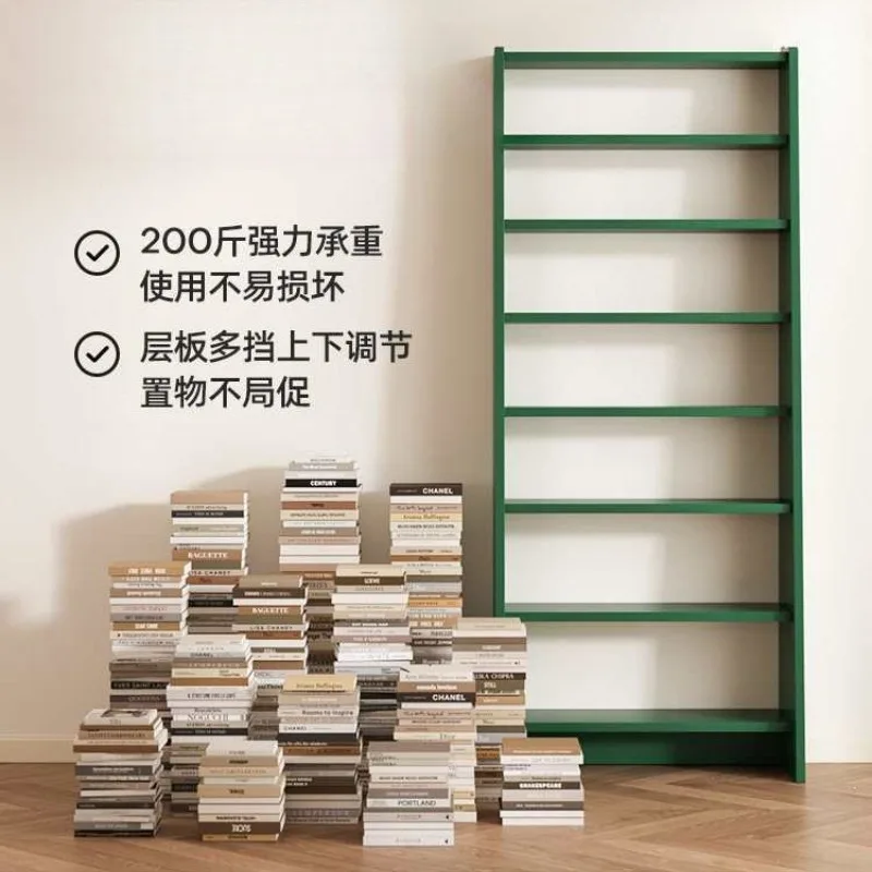 Solid wood living room multi-layer display rack household integrated wall student storage rack reading rack