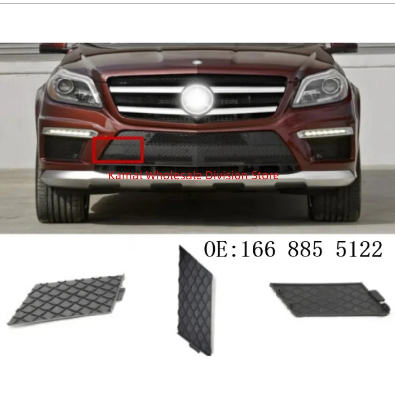 1668855122 Front Bumper Tow Hook Cover Cap for Mercedes-Benz W166 GL350 GL450 GL63 AMG 2013-2016 - view 3