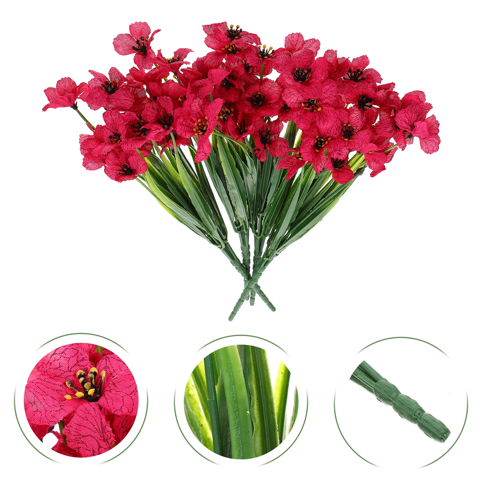 

12pcs Simulation Plant Diy Fake Plant Decorations Wedding Party Home Plastic Plants Artificial Table Plants Scene Layout