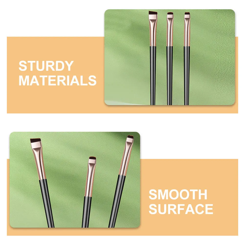 

6pcs Precision Makeup Tools Black Makeup Eye Gold Long H Eyeliner Brush For Women Eyeliner Brush Set Portable