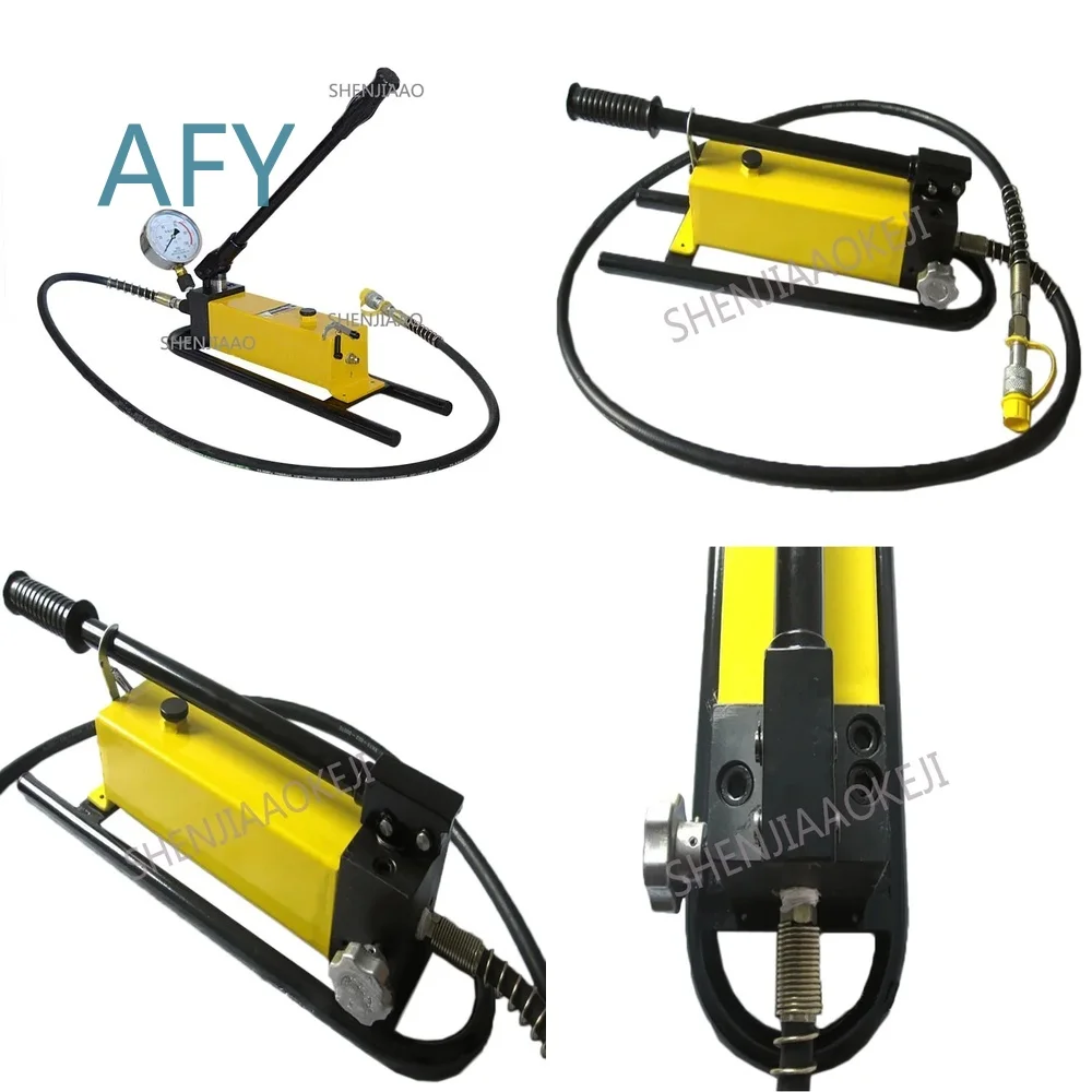 Manual Hydraulic Hand Pump for CP-700B CP-700D with Pressure Gauge Portable Ultra High Pressure Pump 1.5L for Industrial