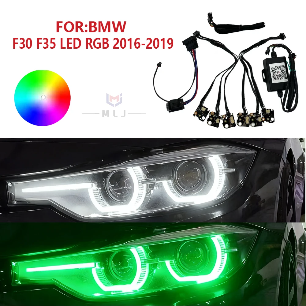 

NEW For BMW F30 F31 F35 2016-2019 LCI LED style RGB DRL 3 series CSL style daytime running lights Control by phone drl