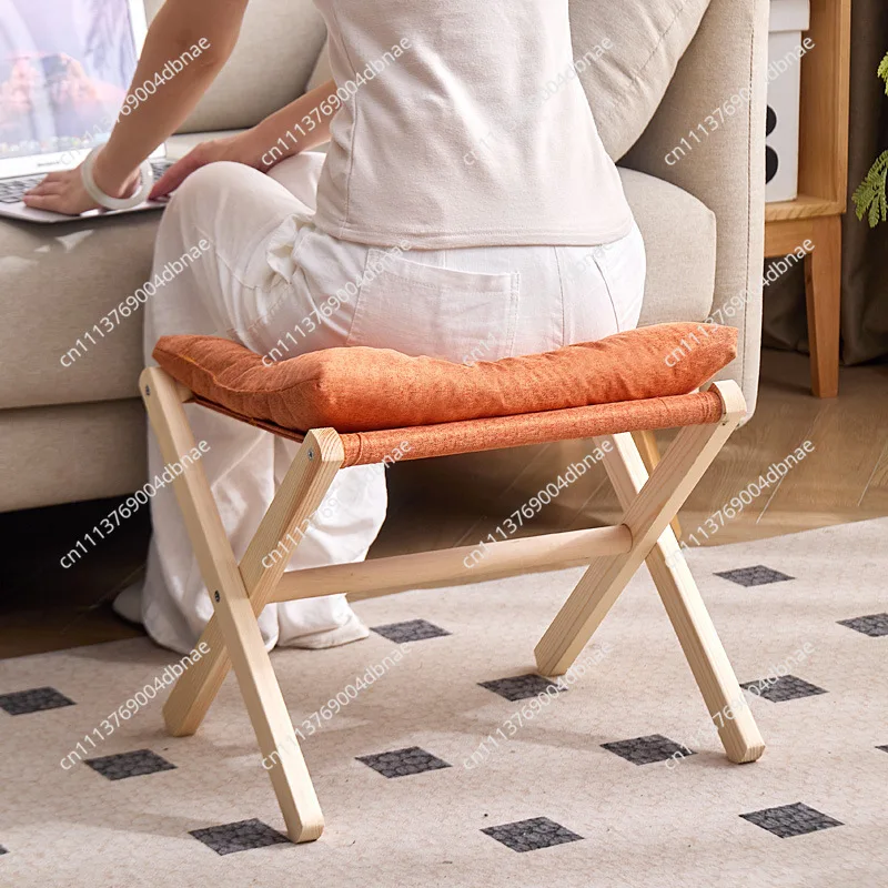 New Removable Washable Living Room Sofa Stool,Foot Cushion Dormitory Stool,Modern Pedal Sofa Folding Chair Lazy Folding Stool