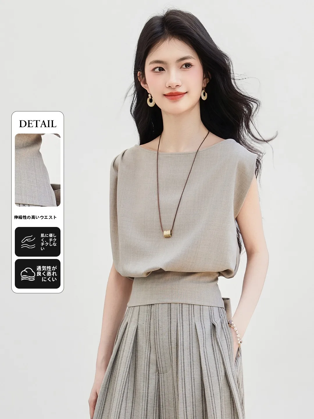 

Летняя новинка: женская футболка без рукавов Xin Fei Yuke с высокой талией, на одно плечо, повседневная, дышащая, комфортная, из смесового хлопка