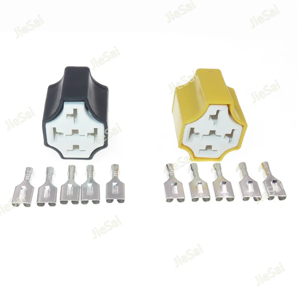 5 Pin Automotive Ceramic Relay Holder Seat High Temperature Relay Socket With Terminal