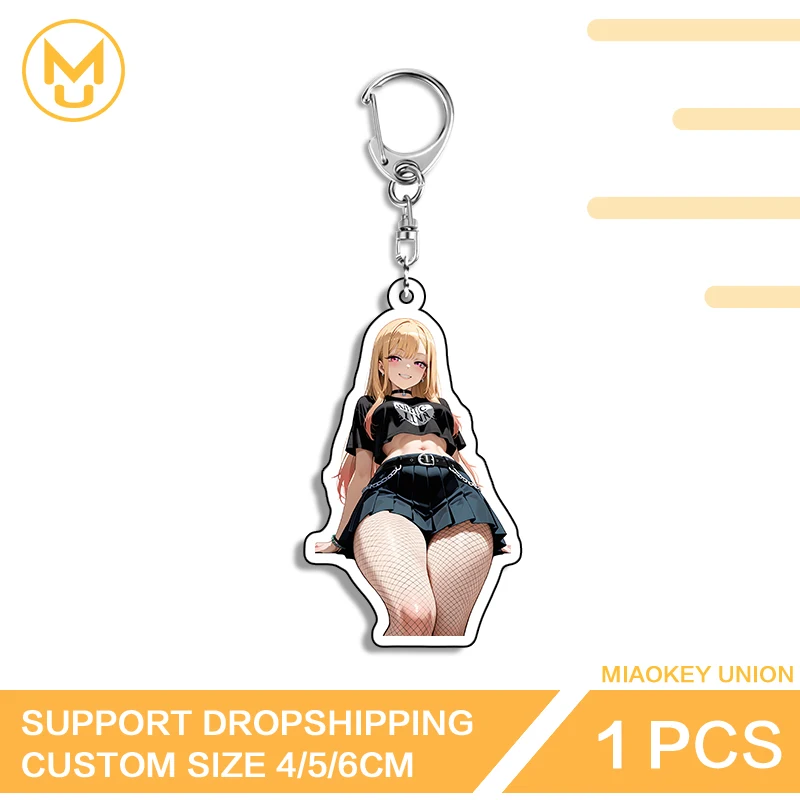 Llaveros de Kitagawa Marin, Accesorios de Anime Waifu Sensuales y Populares, Decoración DIY para Bolsos, Carteras y Mochilas