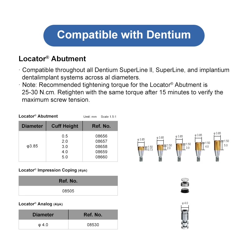 For Dentium Dental Implant Tool Retrieval Magic Rod Locator Abutment Cap Replacement Core Retrieval Tool Cap Retrieval Auxiliary