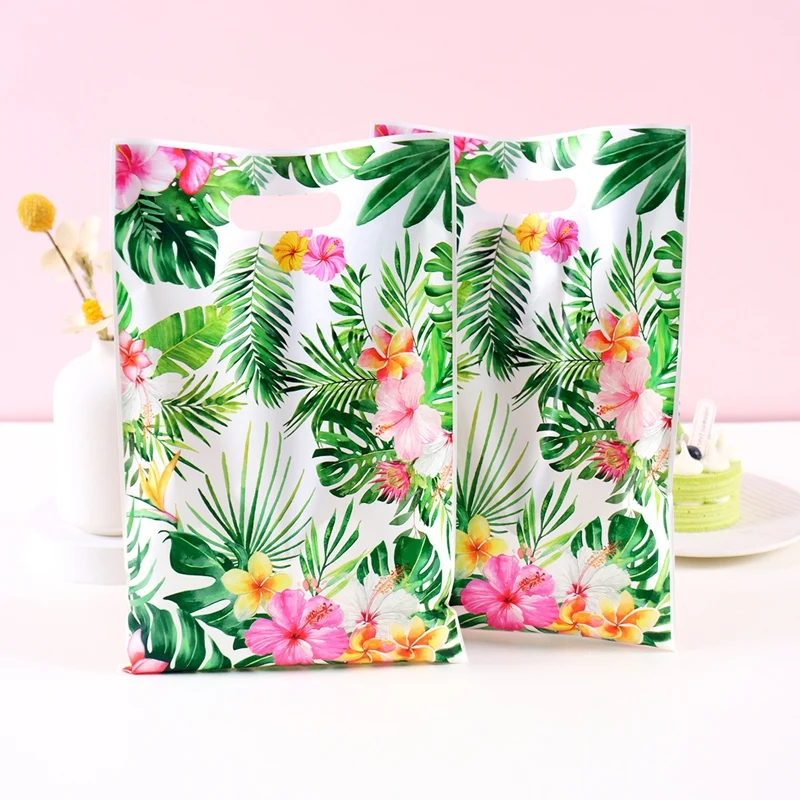 Hawaiianische Flamingo-Geschenktüten Sommer-Geburtstagsparty-Dekoration Gastgeschenke Handtaschen für Süßigkeiten 1. Geburtstag Partyzubehör – Detail 2