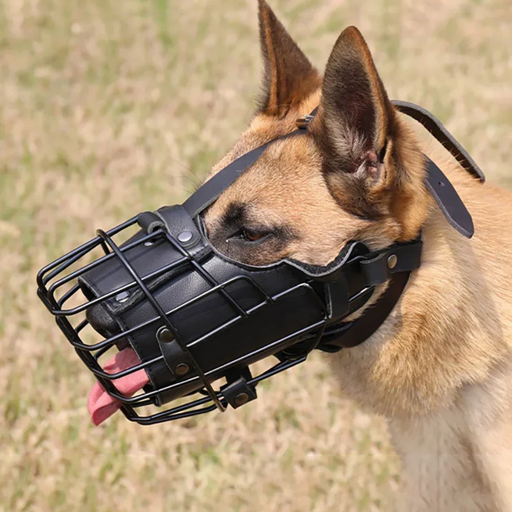 New Dog Training Muzzles, Black Tactical Mouth Cage, German Shepherd Doberman Sniffer Dog Defense Muzzle, Anti-Bite Dog Masks