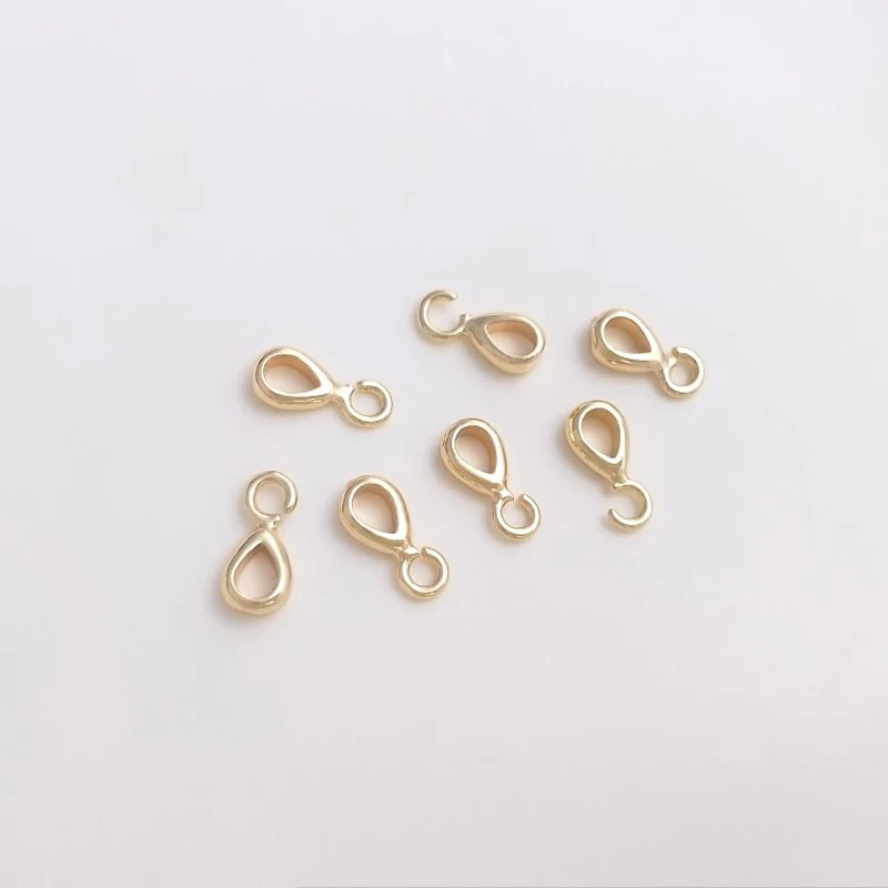 10PCS 14K Gold Filled 12*5.2mm Guazi Buckle Pendant Connection Buckle DIY Handmade Accessories with Ring Connection Materials