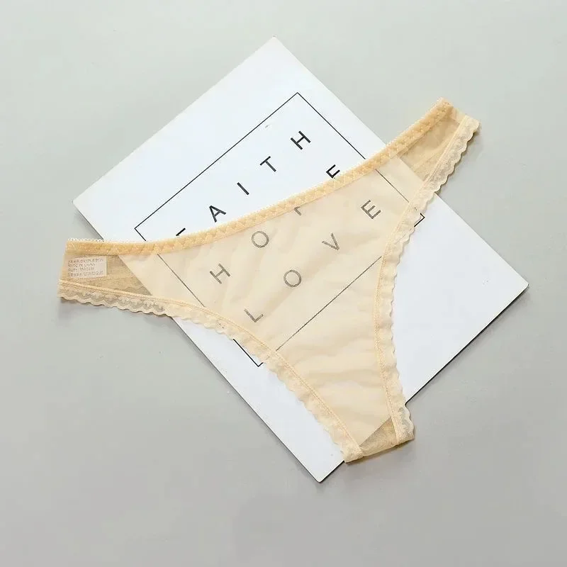 Sexy Transparente Tanga Höschen Frauen Spitze Durchsichtig Schritt Mesh Unten Sexy Nahtlose Low-rise T-hosen Unterwäsche
