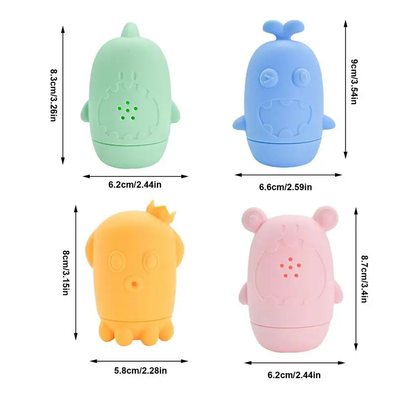 ألعاب حوض الاستحمام على شكل حيوانات لعبة حمام الحيوانات أدوات تنظيف المياه الناعمة القابلة للعصر حوض استحمام عائم الرش للأطفال هدايا حفلات عيد الفصح