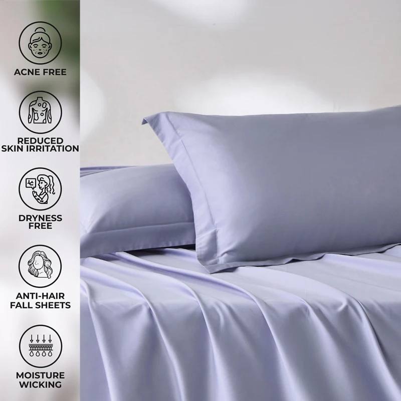 قطعتان من أغطية الوسائد المصنوعة من القطن المصري بنسبة 100%، مجموعة كيس وسادة بلون موحد مكونة من قطعتين، غطاء وسادة فائق النعومة للشعر والجلد 800TC