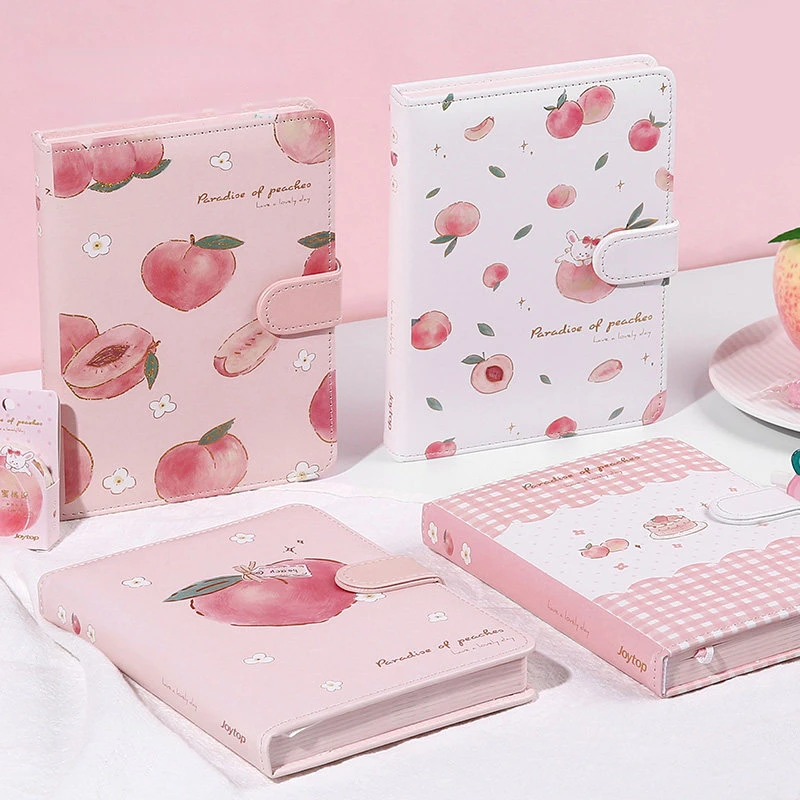 New Buckle Notebook Colored Page Fruit Pattern Notebook Student  Ledger Stationery Supplies