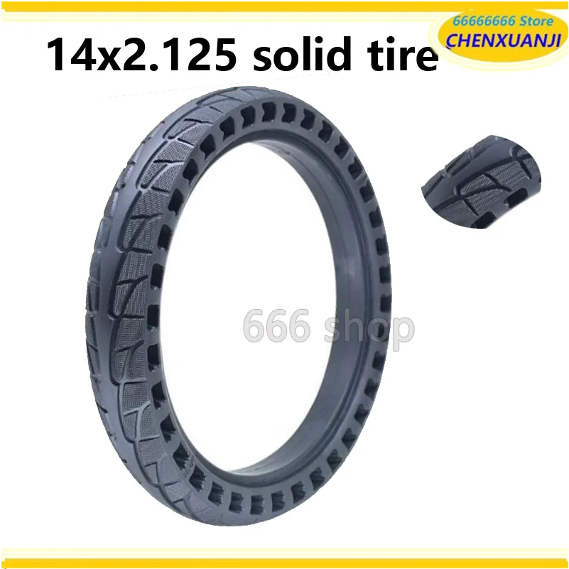 

14 Inch 14x2.125 Solid Tire for Folding Bike Tyre Puncture-proof Replacement Cycling Accessories Parts