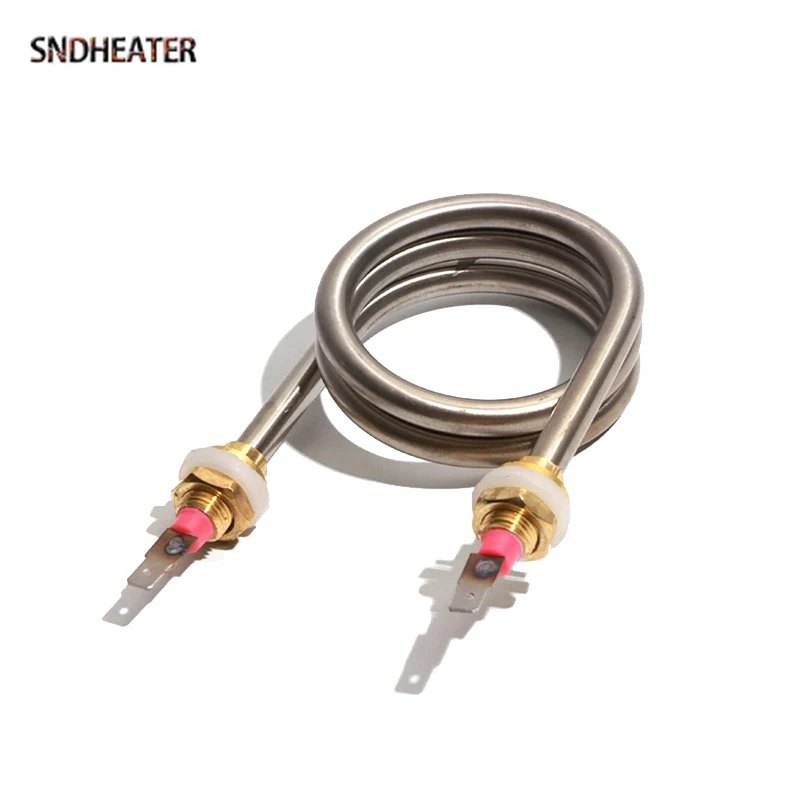 SNDHEATER الكهربائية شكل دائري عنصر تسخين المياه الغمر 220 فولت 1200 واط M12 موضوع الفولاذ المقاوم للصدأ التقطير سخان 70 مللي متر ضياء.