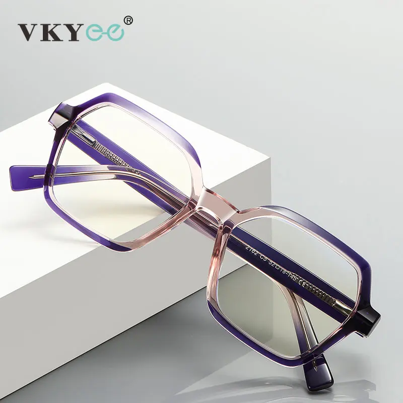 VICKY Fashion Square Reading Prescription Eyeglasses Women Myopia Eyewear Hyperopia Anti Blue Light Optical Glasses Men PFD2162