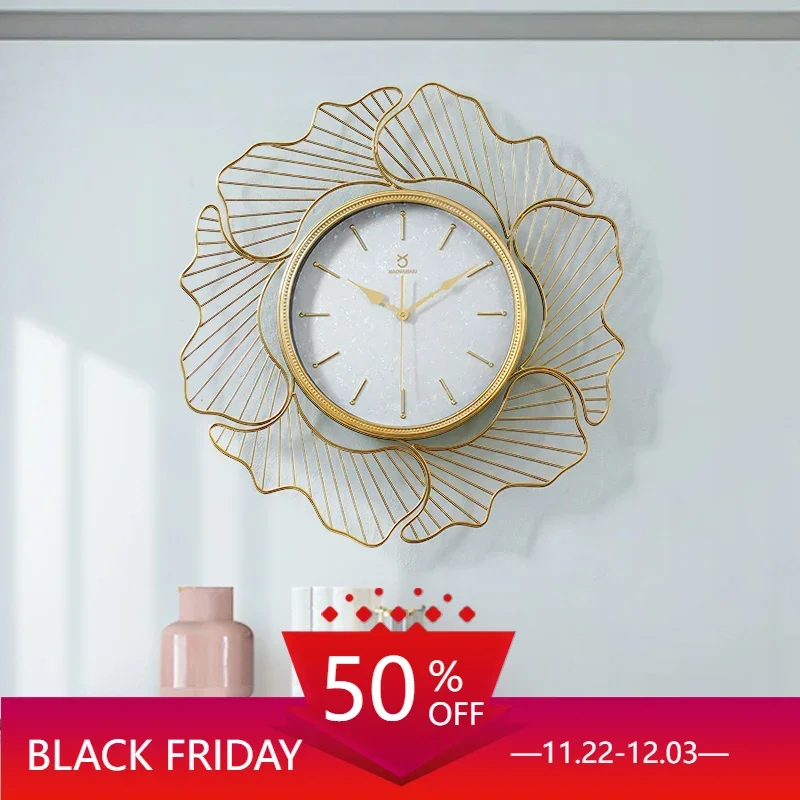 Unusual Creative Wall Clock Modern Design Gold Stylish Wall Clock Luxury Orologio Parete Room Decorations For Girls HY50WC