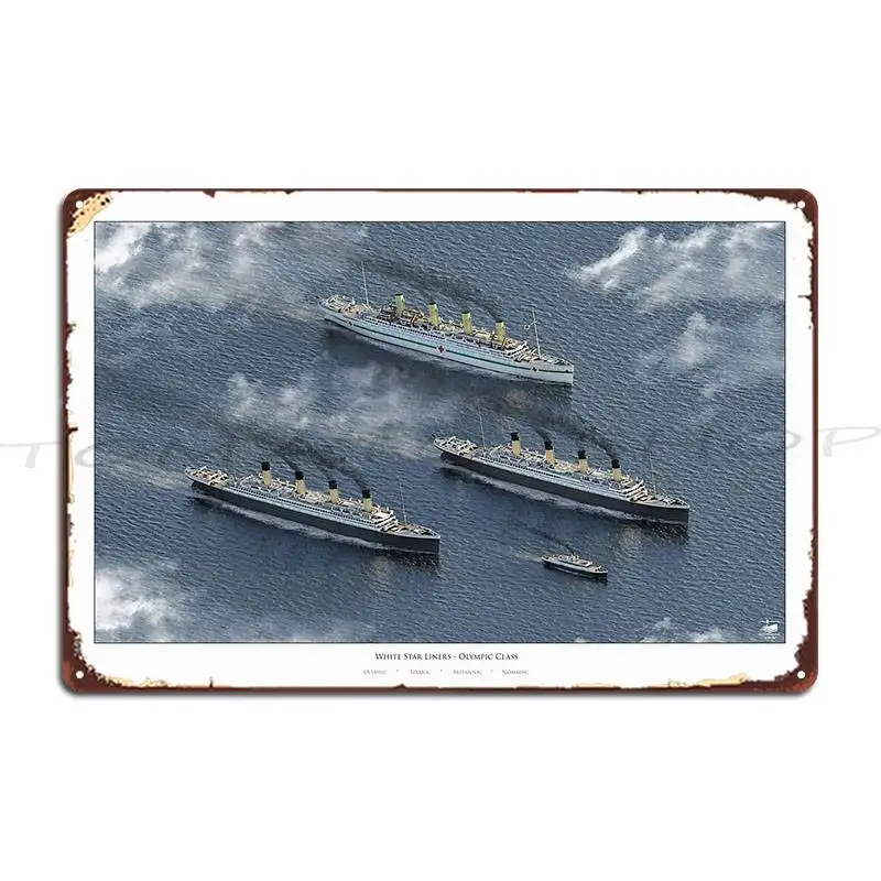 Ocean Liners White Star Line Metal Signs Cinema Club Bar Mural Decoration Tin Sign Poster