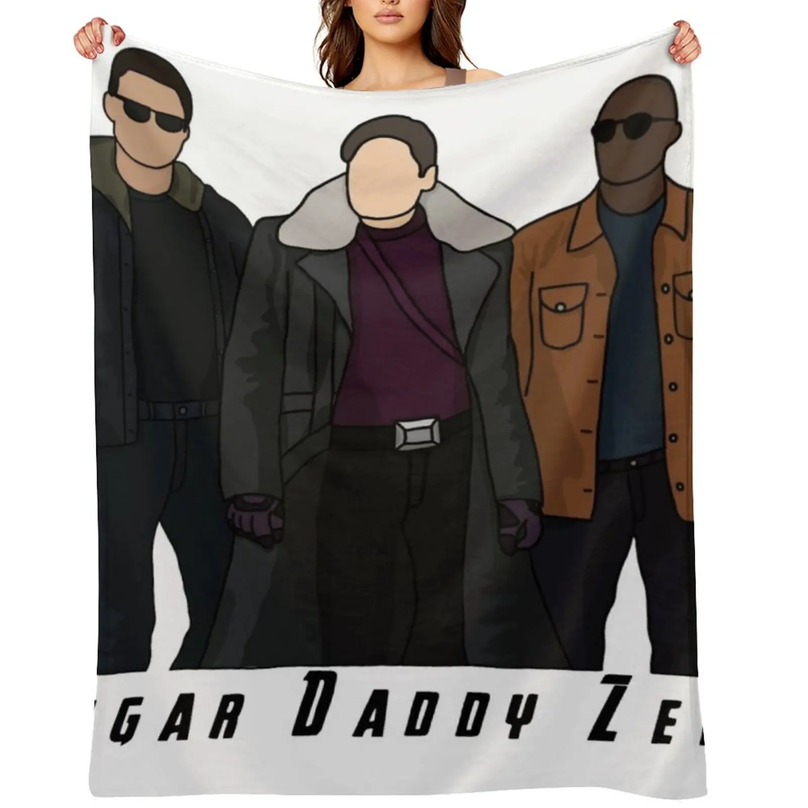 

Sugar Daddy Zemo Throw Blanket Furrys Bed linens Luxury Thicken wednesday Blankets