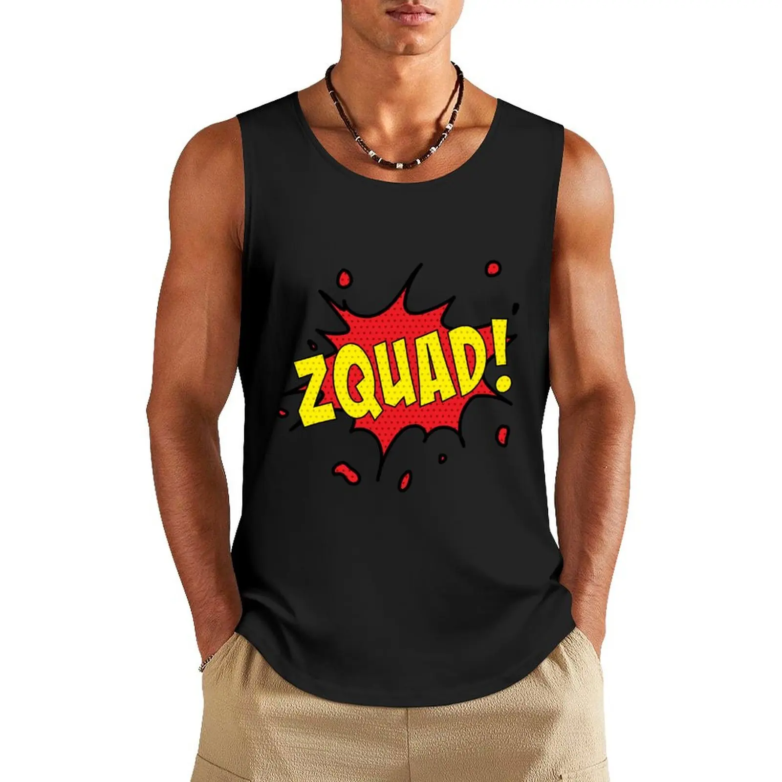 

ZQUAD LOGO 4 - ZAYN ZAP Tank Top t-shirt for men Bodybuilding clothing man sports suits