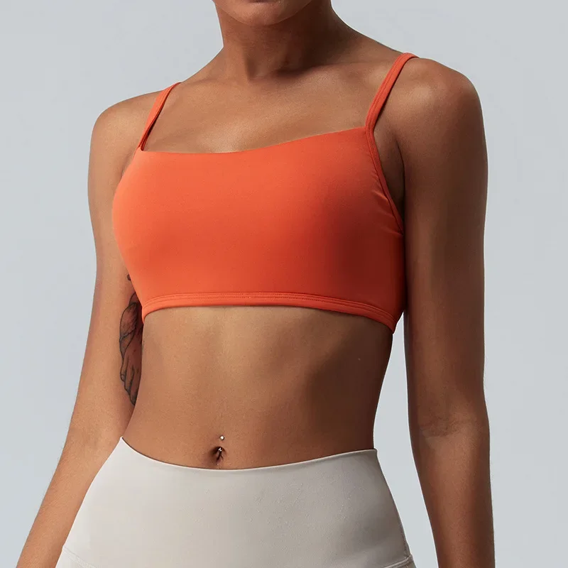 Женский спортивный бюстгальтер Сверхлегкий дышащий бюстгальтер для йоги Топ для бега Женский мягкий бюстгальтер для бега в тренажерном зале Йога Бесшовные укороченные топы Бюстгальтер