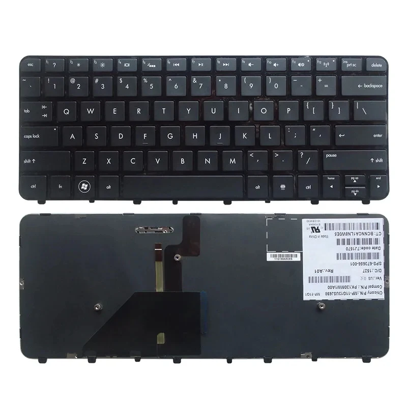 H+Black Color US/RU Laptop Keyboard For HP Folio 13-1000 1015TU 1003xx 1020 2000