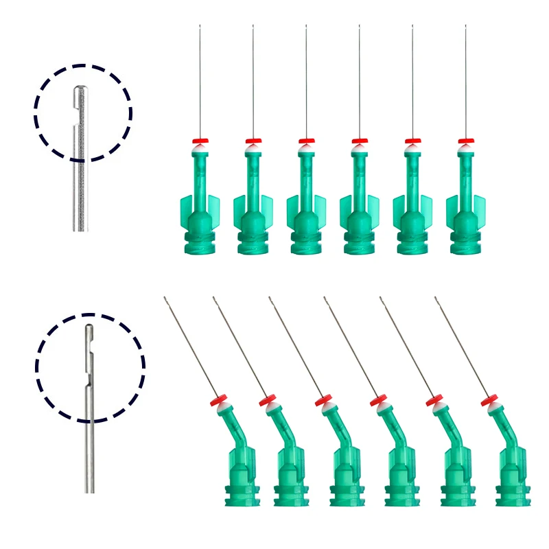 50Pcs Dental Endodontic Irrigation Needle Tip 27/30G Single/Double Side Hole Root Canal Cleaning Syringe Anterior & Molar Teeth view 2