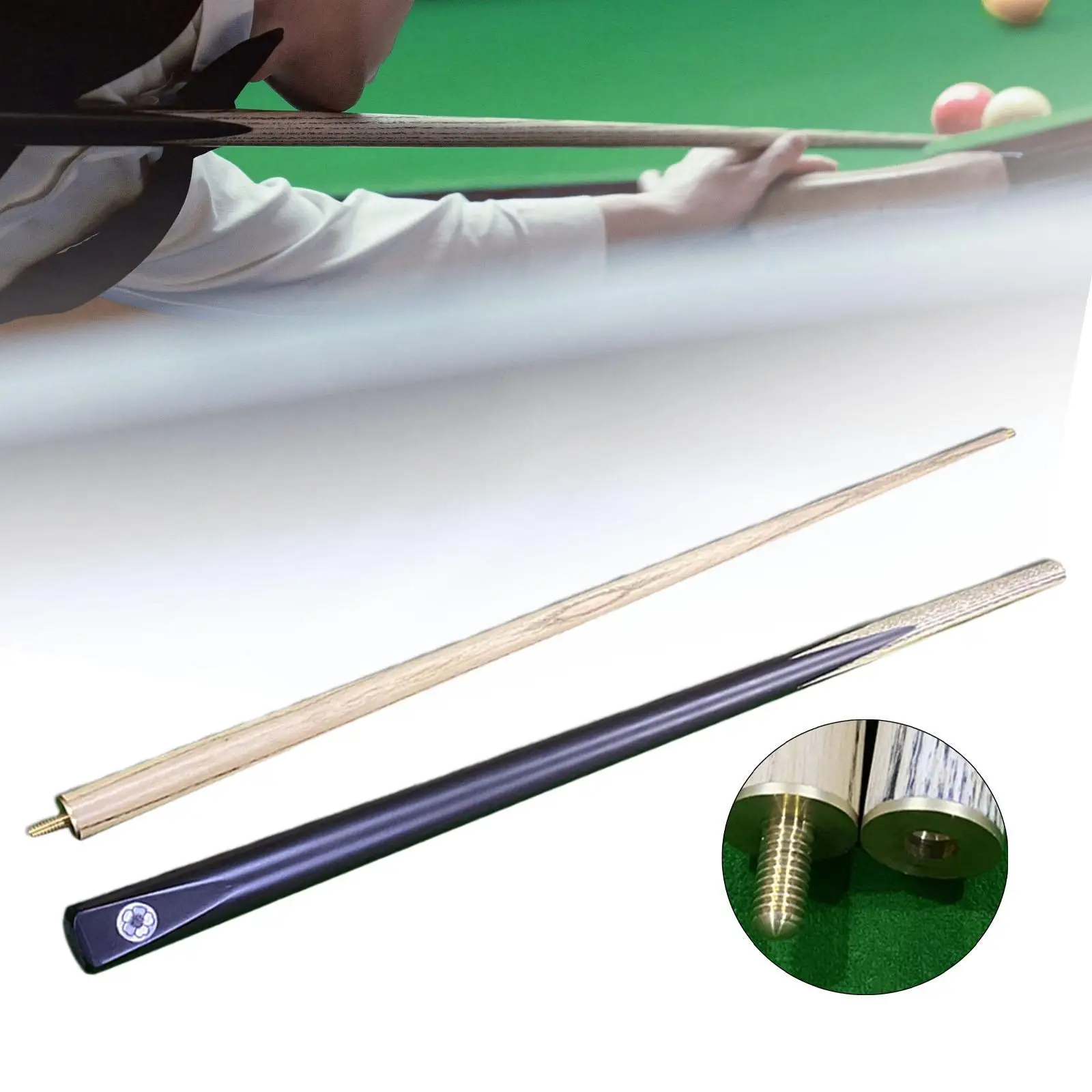 

Бильярдный кий 1/2 Разделенный бильярдный кий Стильный легкий кий для снукера с наконечником 10 мм для начинающих бильярдных столов