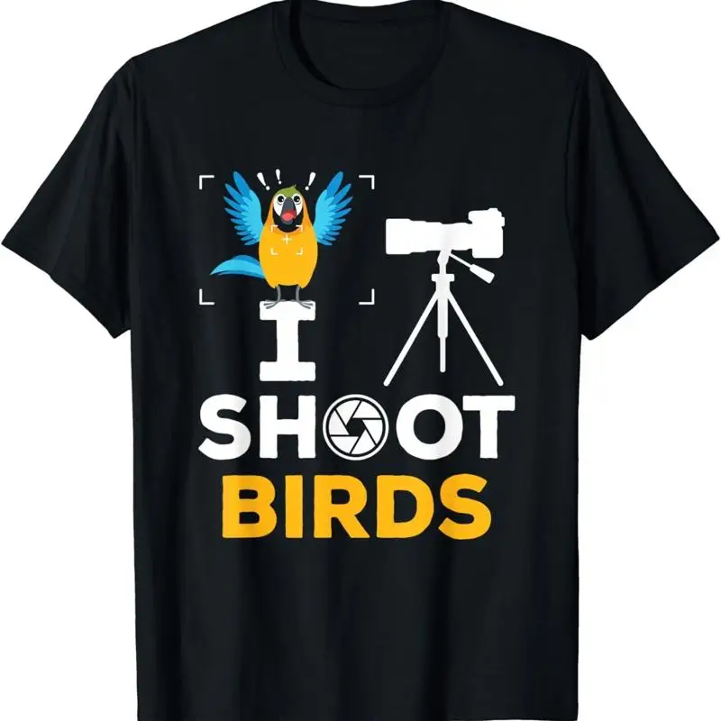 I Shoot Birds Funny Photographer Bird Photography T Shirt