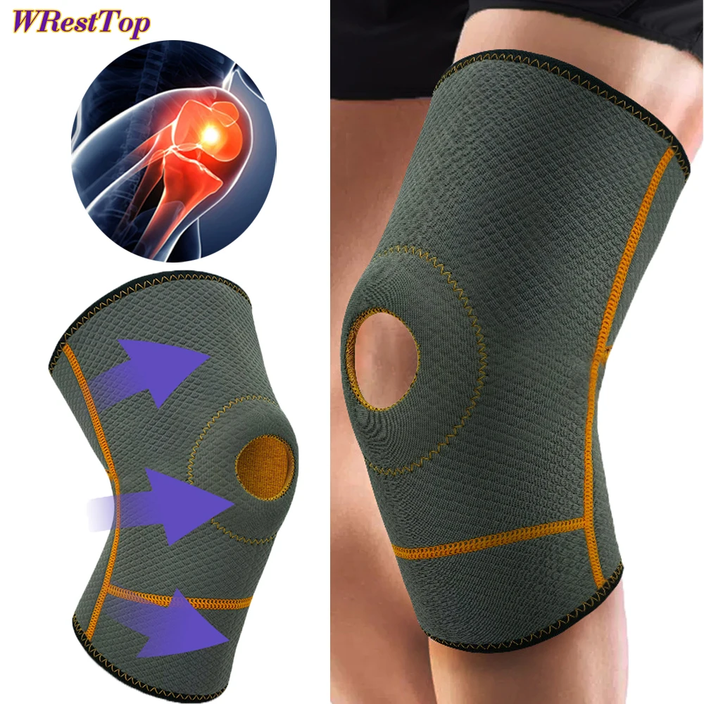 1Pcs Medical Grade Compression Sleeve Knee Braces for Relief Pain Wraps Patella Stabilizer with Patella Gel Pad for Men Women