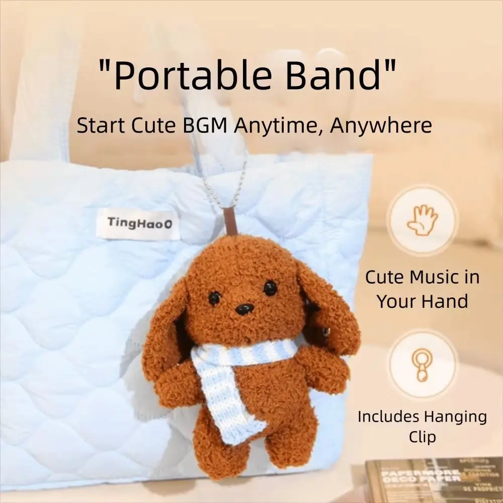 Induction Rhythm Piano Drooping Ear Rabbit Plush Doll PP Cotton Soft Lop-eared Rabbit Plush Toys Collection Cartoon
