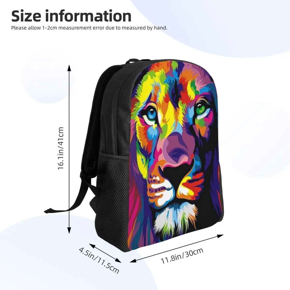 بانكسي قوس قزح الأسد الكتابة على الجدران فن البوب حقيبة ظهر الطالب حقيبة مدرسية المشي لمسافات طويلة السفر Daypack للبنين بنات الكتب حقائب الكتف