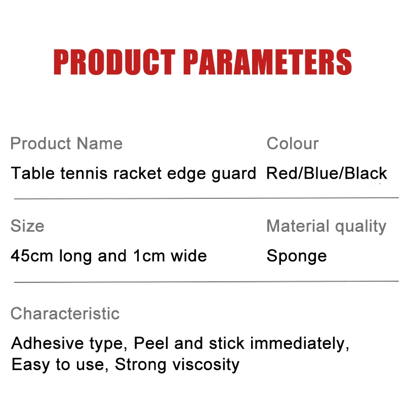 เทปลายกีฬาปิงปองขอบไม้ปิงปองอุปกรณ์เสริมระดับมืออาชีพ1คู่อุปกรณ์เสริมสำหรับป้องกันเทปด้านข้าง