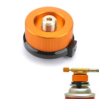 Outdoor Camping Stove Burner Adaptor Split Type Furnace Converter Connector Gas Cartridge Tank Cylinder Adapter Camp Supplies