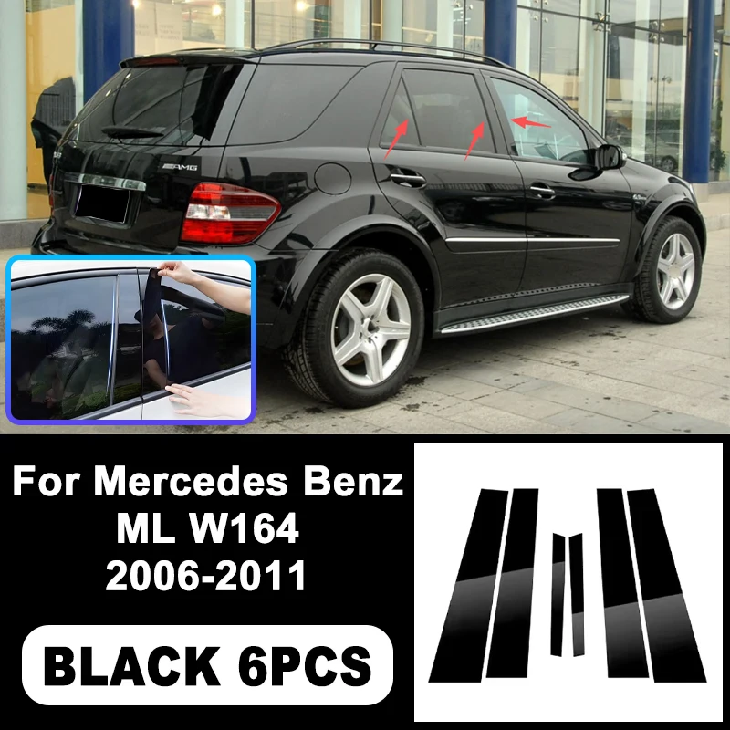 

B/C Pillar Stickers For Mercedes Benz ML W164 2006-2011 - PC Window Decorative Trim for Middle Pillar,Car Exterior Accessories