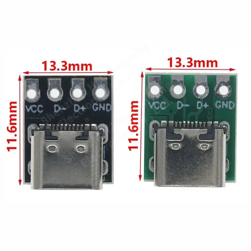 10/5/1PCs USB 3.1 Type C connector 16 pin test PCB adapter 16 p connector socket for data line transfer cable